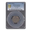 (978-1016) Great Britain Silver Penny Aethelred II MS-64 PCGS (978-1016) Great Britain Silver Penny Aethelred II MS-64 PCGS